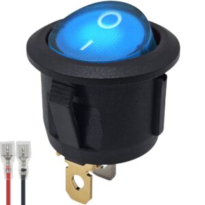 ProRide Wipschakelaar ON-OFF KCD2-220 - met Aansluitkabel - Rond - 3 pins - 250V/6A - Blauw