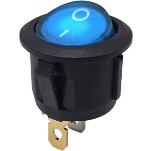 ProRide Wipschakelaar ON-OFF KCD2-220 - Rond - 3 pins - 250V/6A - Blauw