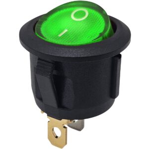 ProRide Wipschakelaar ON-OFF KCD2-220 - Rond - 3 pins - 250V/6A - Groen