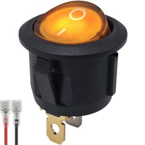 ProRide Wipschakelaar ON-OFF KCD2-220 - met Aansluitkabel - Rond - 3 pins - 250V/6A - Oranje