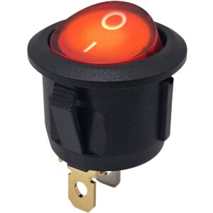 ProRide Wipschakelaar ON-OFF KCD2-220 - Rond - 3 pins - 250V/6A - Rood