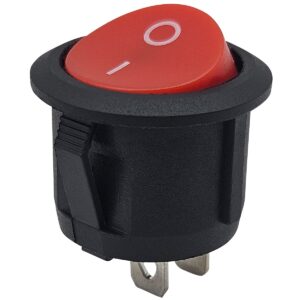 ProRide Wipschakelaar ON/OFF KCD2-202 - 2-pins - Rond ⌀20mm - 250V/6A - Rood