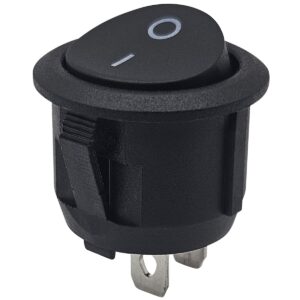 ProRide Wipschakelaar ON/OFF KCD2-202 - 2-pins - Rond ⌀20mm - 250V/6A - Zwart