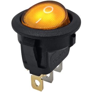 ProRide Wipschakelaar ON-OFF KCD2-12 - 3-pins - Rond - 12V/20A - Oranje