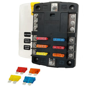 ProRide Steekzekeringhouder 6-voudig - Incl. Steekzekering - 12V - YJ-FB616 - Zwart - Voor Auto, Boot, Camper