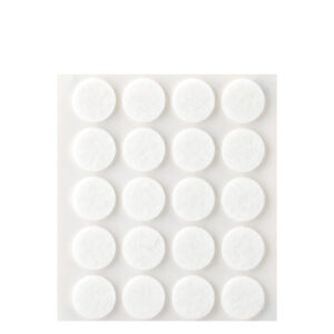 Inofix Zelfklevende Vilt Ø17mm - Rond - Wit - 20 stuks