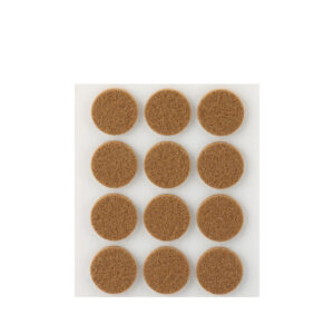 Inofix Zelfklevende Vilt Ø22mm - Rond - Bruin - 12 stuks