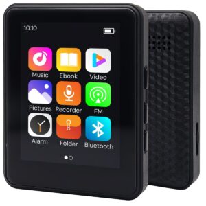 MP3 Speler Bluetooth 64GB - Compacte MP4 Video Speler - Dictafoon - BT 5.3 - FM Radio - Touchscreen - MP14 - Zwart