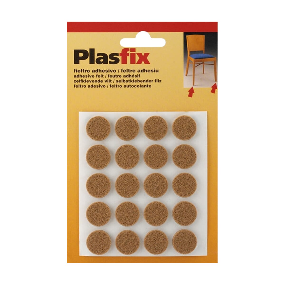 Inofix-Zelfklevende-Vilt-17mm-Rond-Bruin-20-stuks_2