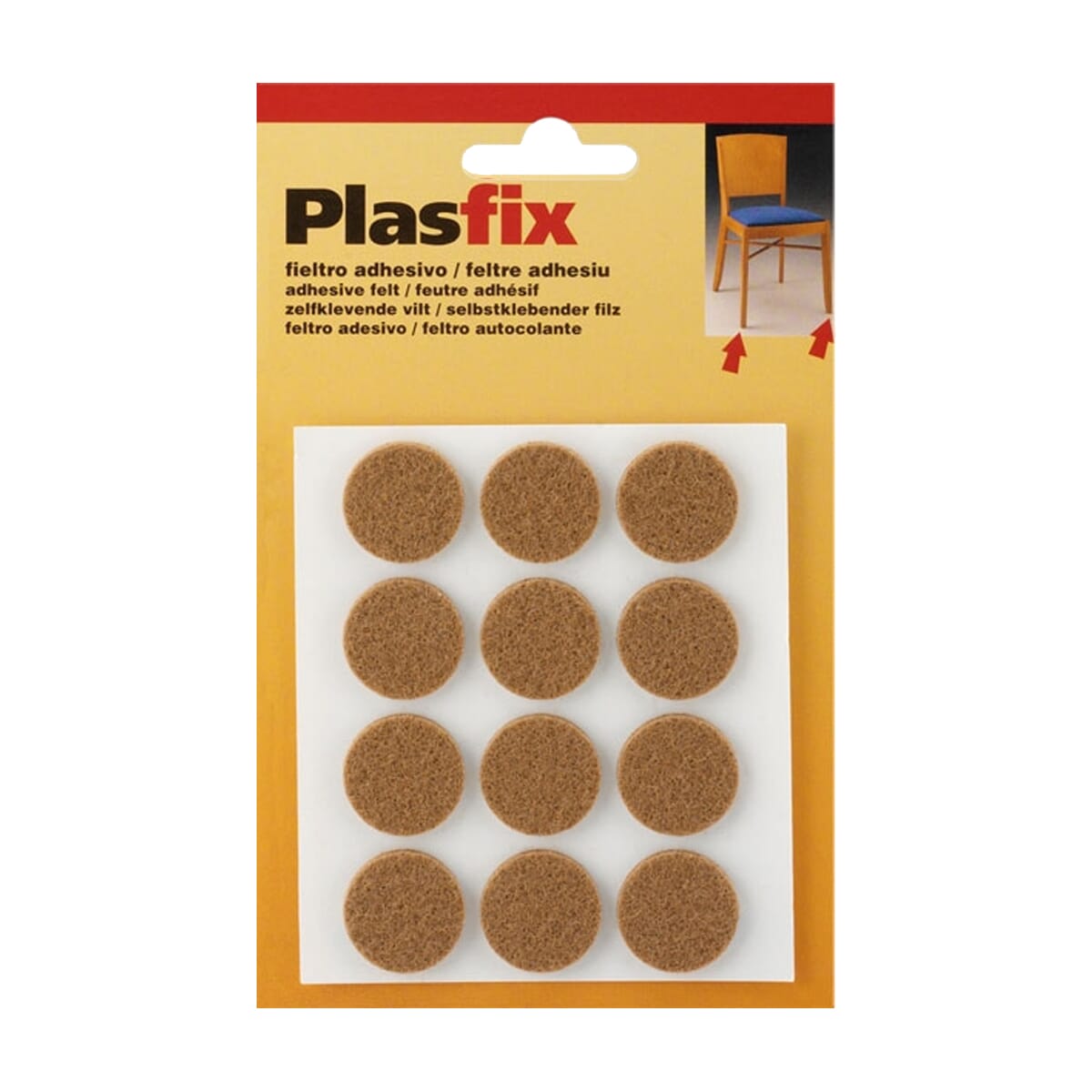 Inofix-Zelfklevende-Vilt-22mm-Rond-Bruin-12-stuks_2