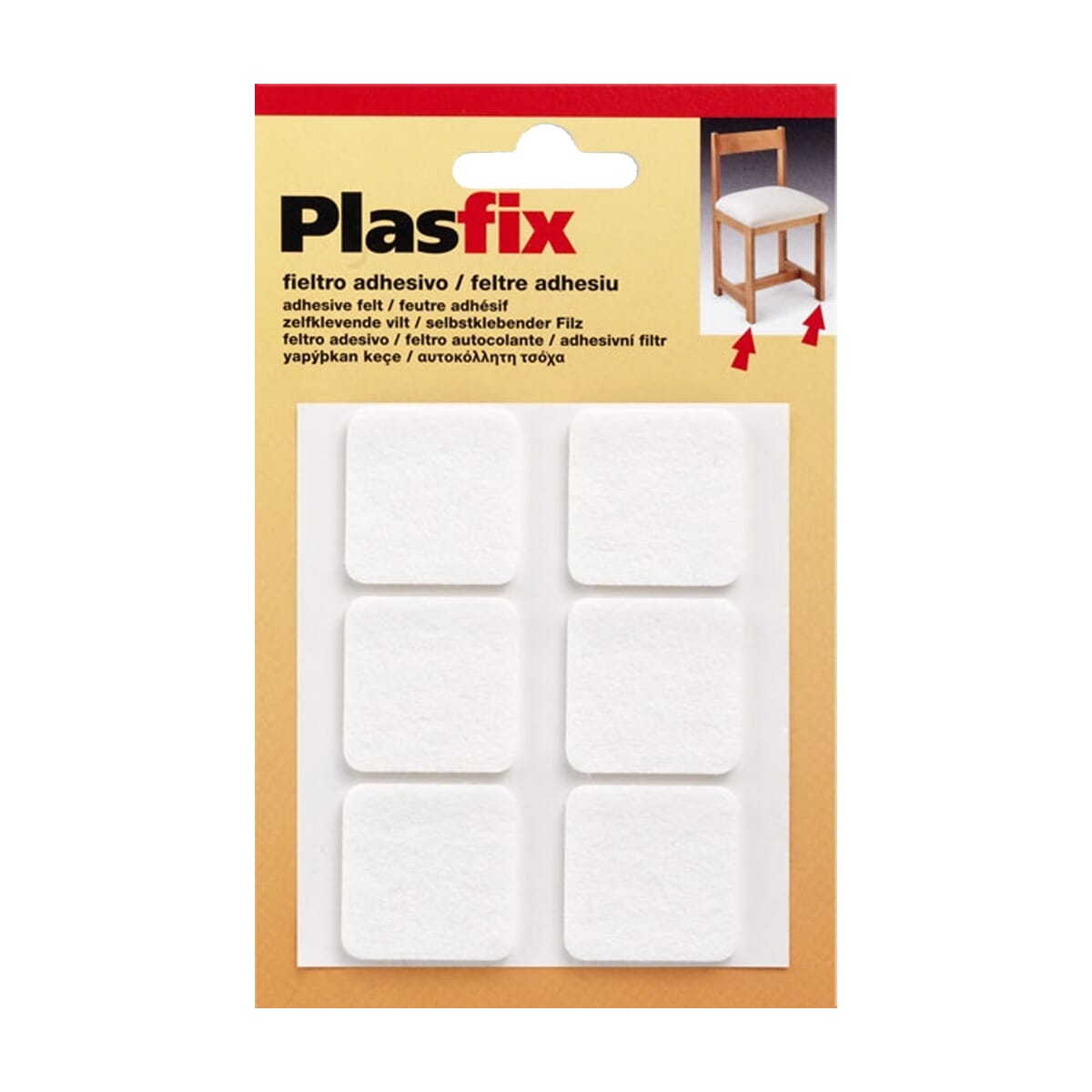 Inofix-Zelfklevende-Vilt-31x31mm-Vierkant-Wit-6-stuks_2