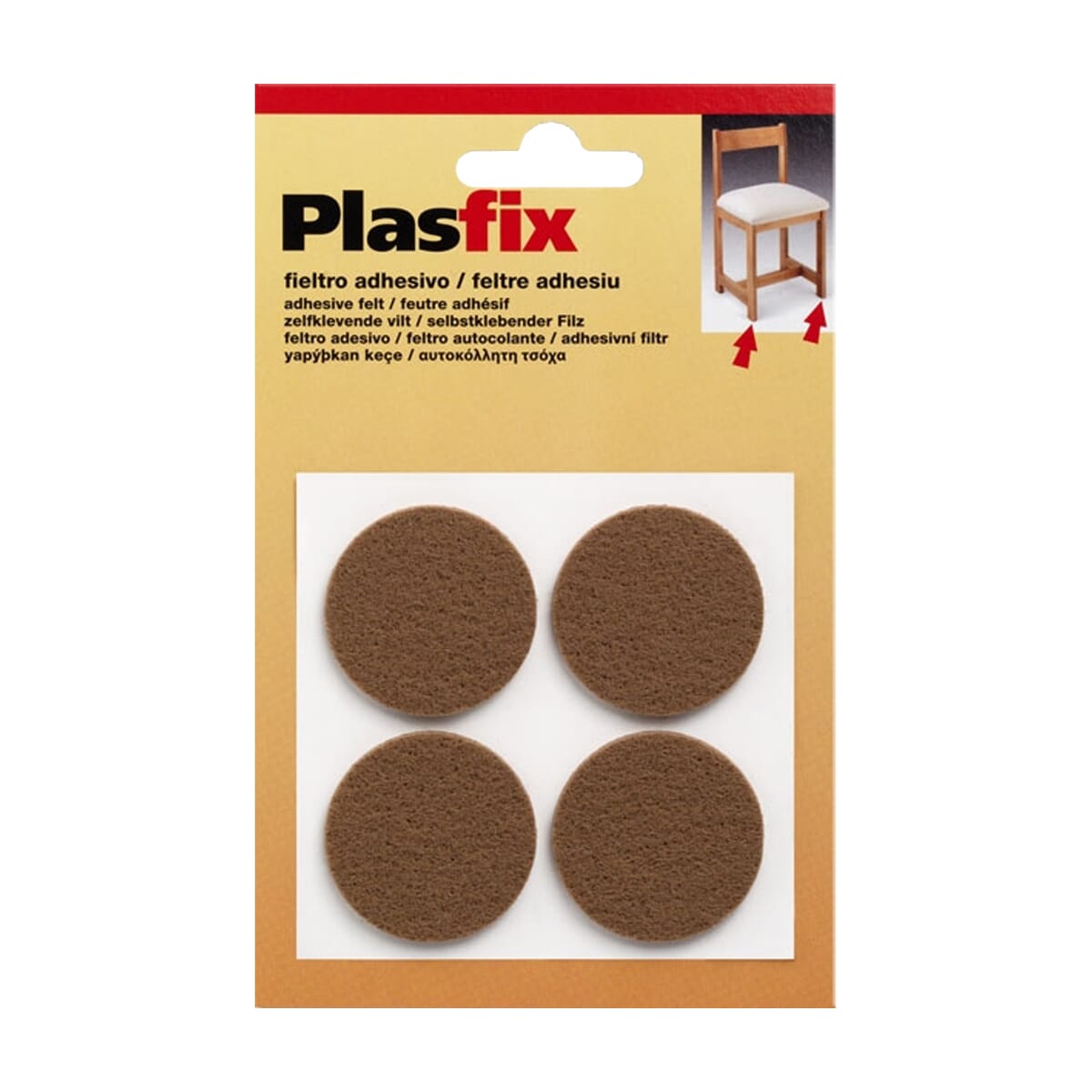 Inofix-Zelfklevende-Vilt-38mm-Rond-Bruin-4-stuks_2