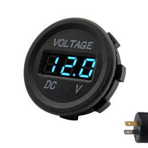 ProRide Universele Voltmeter 12-24V DC - Inbouw - Voor Auto, Boot, Motor en Andere Voertuigen - Blauw