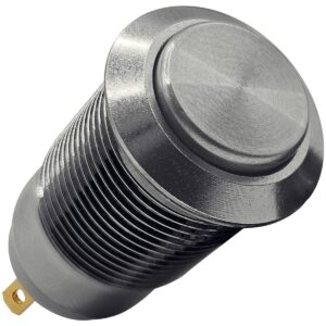 ProRide Metalen Mini Drukschakelaar 12V ON-OFF - 12mm - 12V/24V - Zilver - High Surface