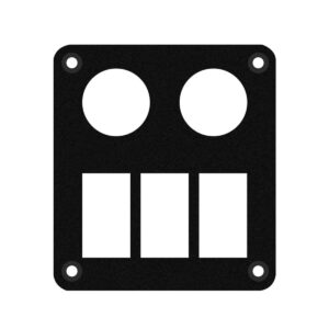 ProRide Aluminium Paneel Behuizing - 2 gaten & 3 schakelaars - SP-3 - Zwart