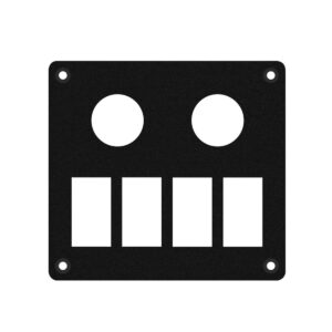 ProRide Aluminium Paneel Behuizing - 2 gaten & 4 schakelaars - SP-4 - Zwart