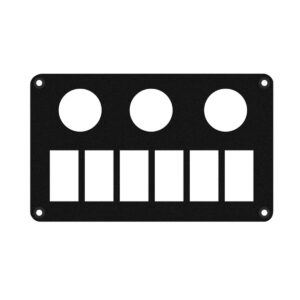 ProRide Aluminium Paneel Behuizing - 3 gaten & 6 schakelaars - SP-6-2 - Zwart