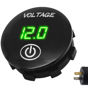ProRide Universele Voltmeter Inbouw 12-24V DC met Aan/uit Schakelaar - Groen