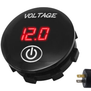 ProRide Universele Voltmeter Inbouw 12-24V DC met Aan/uit Schakelaar - Rood