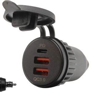 ProRide USB Lader Motor - Din Hella - PD/QC3.0 - 12V/24V - Motor USB C lader 3 poorten