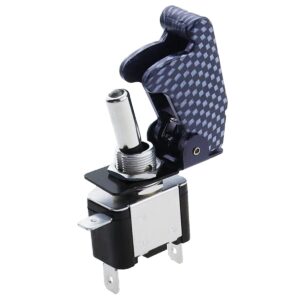 ProRide Tuimelschakelaar 12V ON-OFF - 20A - Enkelpolig - Carbon beschermkapje - Wit LED indicatielampje