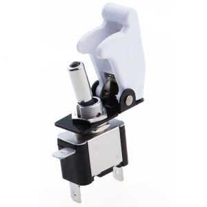 ProRide Tuimelschakelaar 12V ON-OFF - 20A - Enkelpolig - Wit beschermkapje - Wit LED indicatielampje