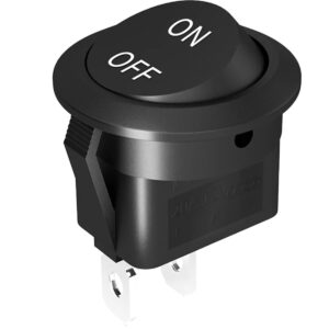 ProRide Wipschakelaar ON-OFF - 2-pins - Rond - Ø20mm - 250V/6A - KCD2-202 - Zwart