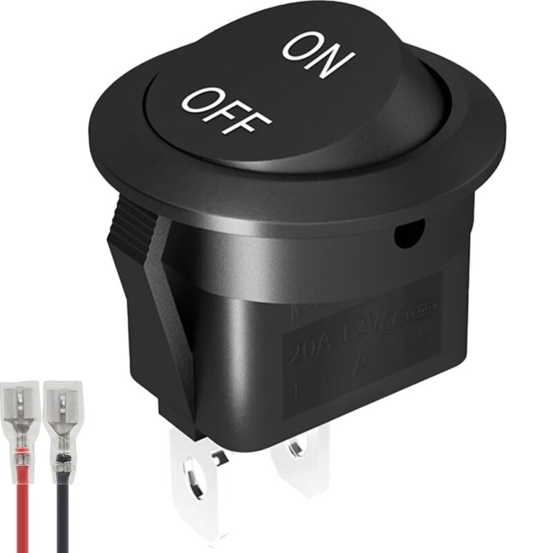 ProRide-Wipschakelaar-ON-OFF-Opdruk-KCD2-202-Met-Aansluitkabel-2-pins-Rond-⌀20mm-250V-6A-Zwart