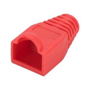 Netwerkplug huls voor RJ45 connector - kabel tot 6mm - Rood - 10 stuks