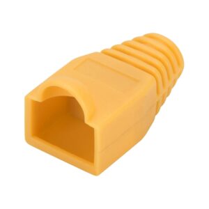 Netwerkplug huls voor RJ45 connector - kabel tot 6mm - Geel - 10 stuks