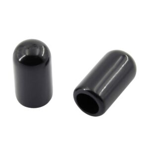 Eindkap 10mm - Rubber - Zwart - 10 stuks