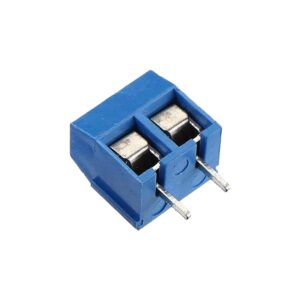 Schroefterminal 2-pins - 10A 300V - KF301 - Blauw - 5 stuks