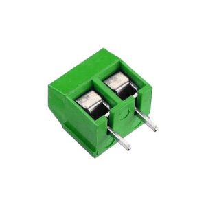 Schroefterminal 2-pins - 10A 300V - KF301 - Groen - 5 stuks