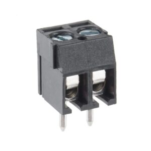 Schroefterminal 2-pins - 10A 300V - KF301 - Zwart - 5 stuks