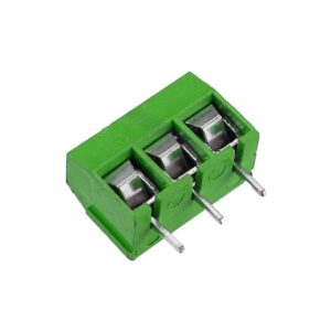 Schroefterminal 3-pins - 10A 300V - KF301 - Groen - 5 stuks