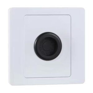 Kabel afdekplaat met uitlaatgat 21mm - Sierafdekplaat voor kabels organiseren - Wit