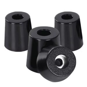 Vloerbeschermers 15x12x8mm - Anti-slip doppen - Rond - Zwart - set van 4