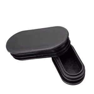 Insteekdop Stoel en Tafel 25x50mm - Stoelpootdop Insteek - Ovaal - Zwart - Per stuk