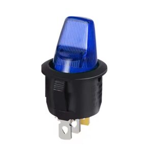 ProRide Wipschakelaar ON/OFF - 3-pins - Rond Ø20mm - 250V/6A - Blauw Indicatielampje