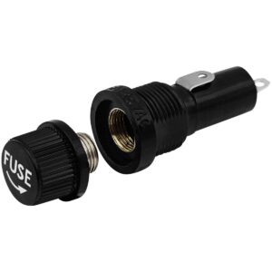 VLTG Zekeringhouder Inbouw 5x20mm - met Schroefdop - Geschikt voor 5x20mm glaszekering