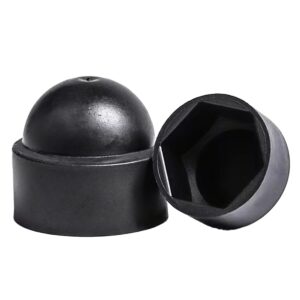 Schroefdoppen M8 - Zeskant - Plastic - Zwart - 4 stuks