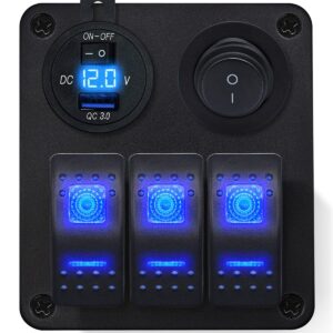 ProRide Schakelpaneel 12V voor Auto/Boot - USB Lader met Schakelaar - 5V/2.4A - 3 schakelaars