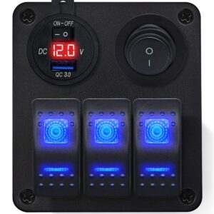 ProRide Schakelpaneel 12V voor Auto/Boot - USB Lader met Schakelaar - 5V/2.4A - 3 schakelaars