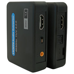 HDMI Audio Extractor 4K - Audio Converter - HDMI In naar HDMI Out + Optisch (SPDIF) - TV, Laptop, PC & Gameconsoles - Met Voedingsadapter