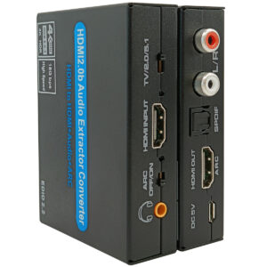 HDMI Audio Extractor 4K 120Hz - HDMI 2.0b naar HDMI2.0b + L/R + ARC - TV/2.0/5.1CH - TV, Laptop, PC & Gameconsoles - Met Voedingsadapter