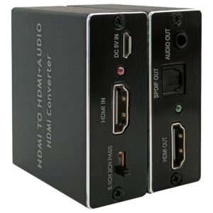 HDMI Audio Extractor - HDMI naar HDMI - 3.5mm Jack Audio - Optische Extractor - TV, Laptop, PC & Gameconsoles - Met Voedingsadapter