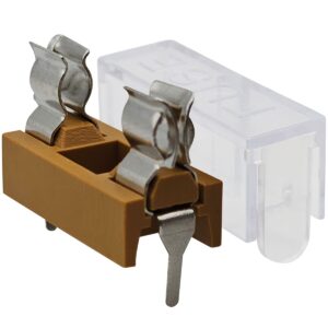 VLTG Zekeringhouder Inbouw Blokje 5x20mm - Montage op printplaat - Geschikt voor 5x20mm glaszekering