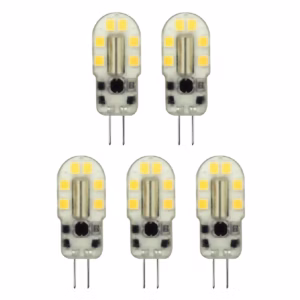 Avide G4 LED Insteeklamp 2W 12V - 4000K - 200lm - LED Lampjes Insteek - Wit licht - Vervangt 21W lamp - 5 stuks
