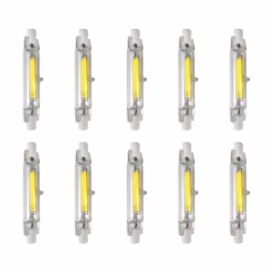 Avide R7s LED Staaflamp 78mm - 5W 220-240V - 4000K - 500lm - LED Lampjes Insteek - Wit licht - Vervangt 42W lamp - 10 stuks