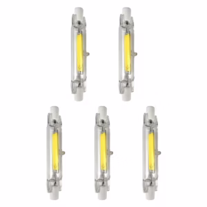 Avide R7s LED Staaflamp 78mm - 5W 220-240V - 4000K - 500lm - LED Lampjes Insteek - Wit licht - Vervangt 42W lamp - 5 stuks